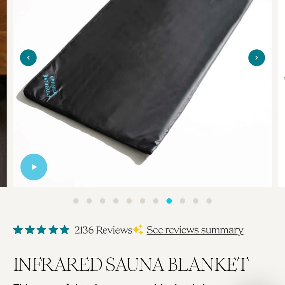 Black Infrared Sauna Blanket higherdose never used in box